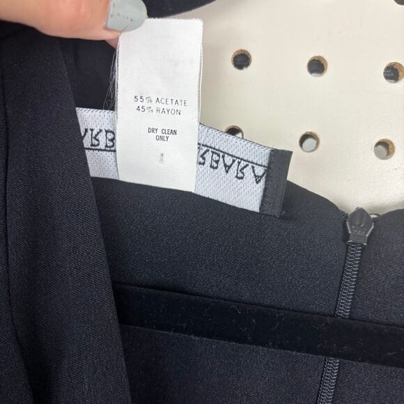 Vintage Barbara Barbara Black Draped-Neck Dress Sz 10 — Quiet Luxury Chic - Picture 9 of 9